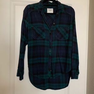 Plaid button down shirt